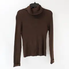 Jeanne Pierre Women's Brown 100% Acrylic Turtleneck Sweater Medium