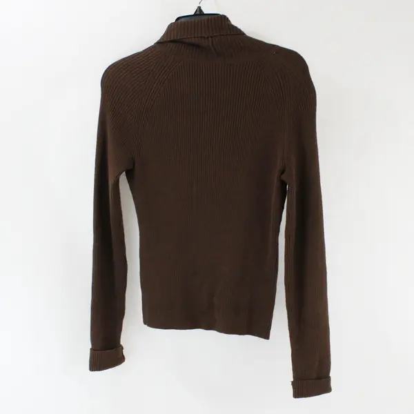 Jeanne Pierre Women's Brown 100% Acrylic Turtleneck Sweater Medium