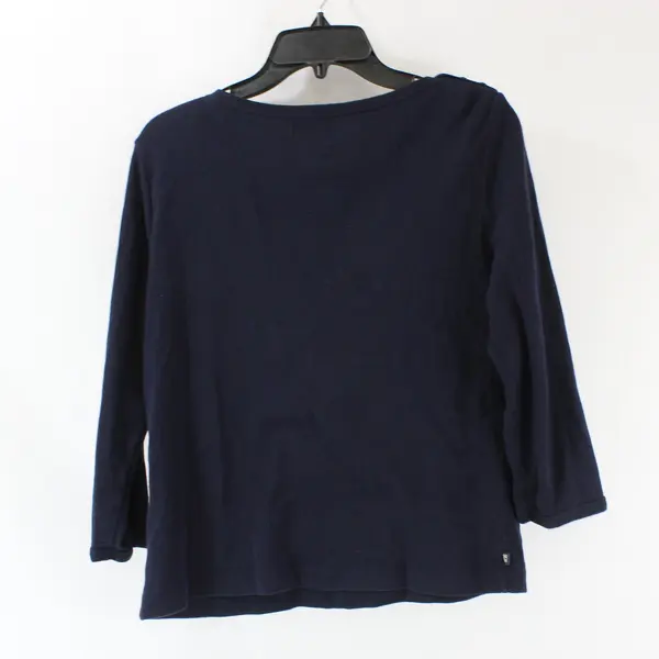 Chaps Classics Women's Large Navy Blue 3/4 Sleeve Shirt