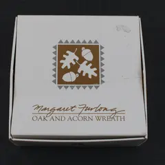 Margaret Furlong 1996 Oak & Acorn Wreath Christmas Ornament Boxed 3"