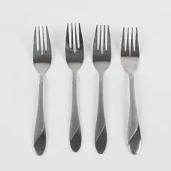 Set of 4 - Cambridge Sand Swirl Salad Forks Satin & Glossy Finish