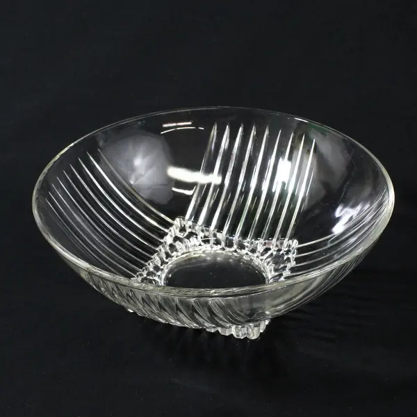 Federal Glass Park Avenue Vintage Clear Glass Serving Bowl 8.25"