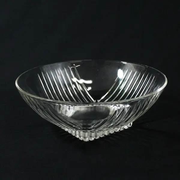 Federal Glass Park Avenue Vintage Clear Glass Serving Bowl 8.25"