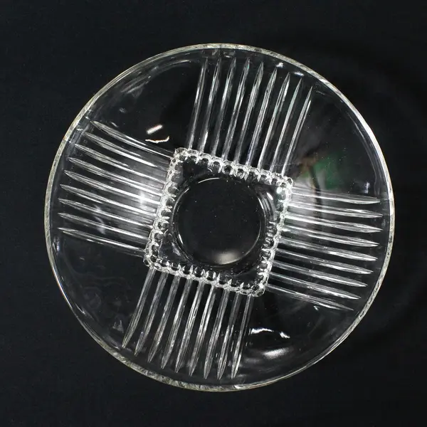 Federal Glass Park Avenue Vintage Clear Glass Serving Bowl 8.25"