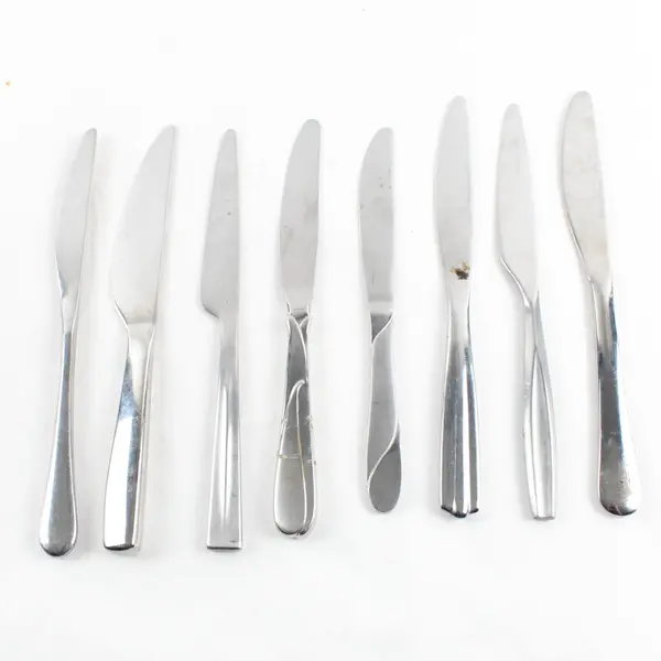 Set of 8 Mismatched Stainless Steel Knives Yamazaki Gourmet Settings Cambridge