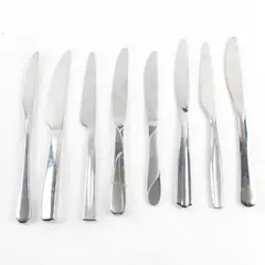 Set of 8 Mismatched Stainless Steel Knives Yamazaki Gourmet Settings Cambridge