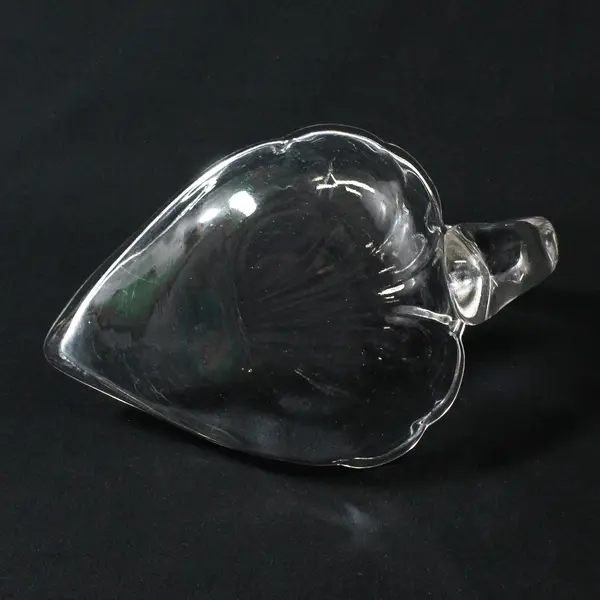 Vintage Clear Glass Swan Trinket Dish Jewelry Coin Key Holder 6 Inch