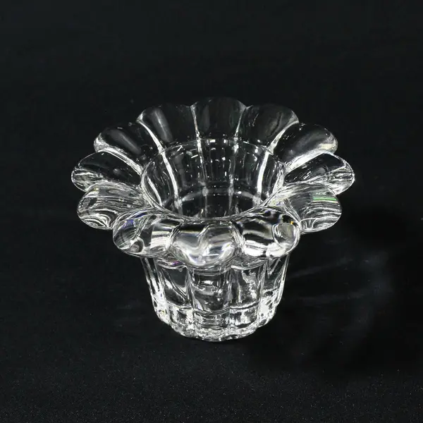 Set of 3 Vintage KIG Clear Glass Votive Candle Holders 2 Inch