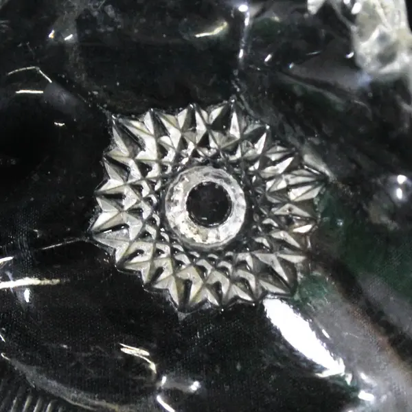 Vintage Clear Pressed Glass 6-Point Starburst Bowl 5.5 Inch