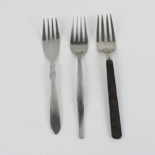 Set of 3 Various Mismatched Stainless Salad Forks Reed & Barton, Retroneu
