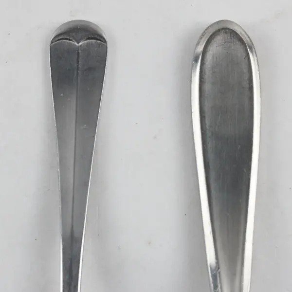 Set of 2 Mismatched Three-Pronged Stainless Steel Forks (Walco, Wesley Forge)