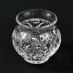 Vintage Clear Crystal Rose Bowl 3.5" Floral Vase Home Decor