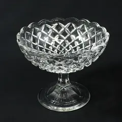Vintage Clear Pressed Glass Footed Compote Bowl 5.5 Inch Decorative