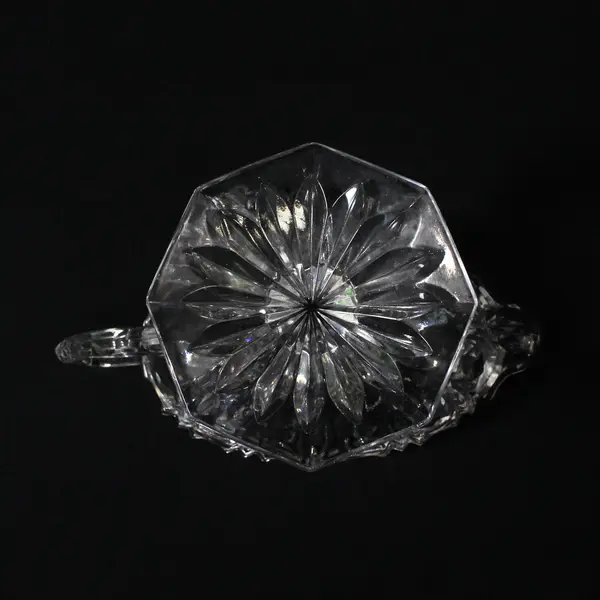 Vintage Clear Glass Gravy Boat Pedestal Base 5 Inch Sauce Server