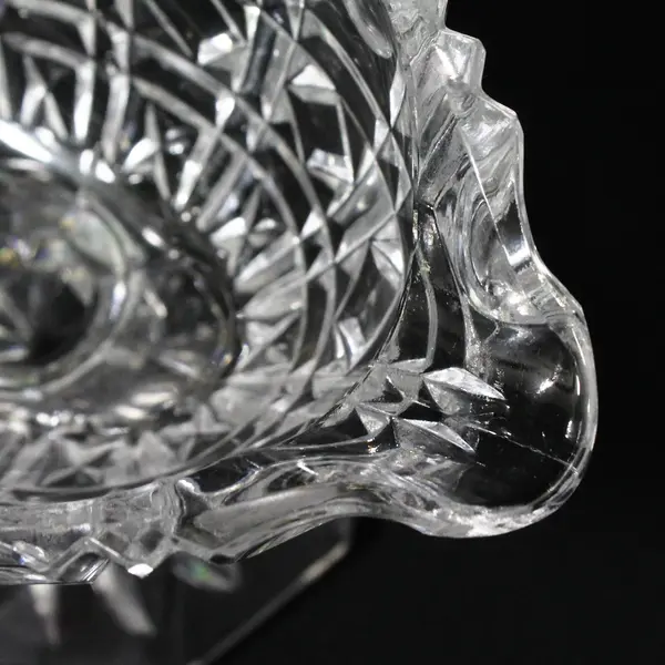 Vintage Clear Glass Gravy Boat Pedestal Base 5 Inch Sauce Server