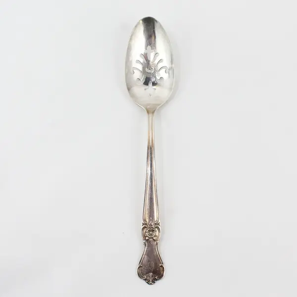 International Silver Silverplate Signature Old Company Pierced Serving Spoon