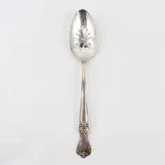 International Silver Silverplate Signature Old Company Pierced Serving Spoon