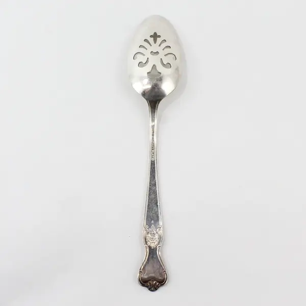 International Silver Silverplate Signature Old Company Pierced Serving Spoon
