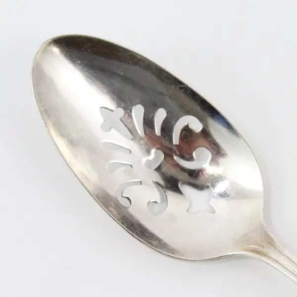 International Silver Silverplate Signature Old Company Pierced Serving Spoon