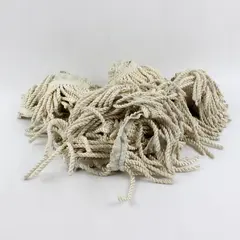 Lot of 3 Ivory Twisted Cord Fringe Trim Knitted Tops 72in Craft
