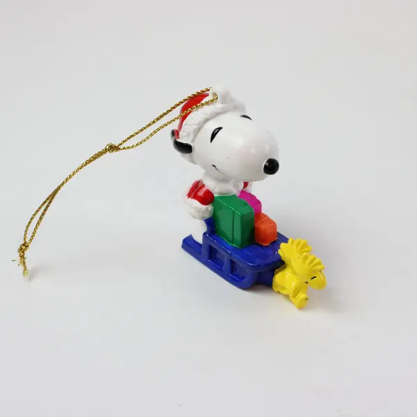 Lot of 4 Snoopy Peanuts Christmas Figurine Ornaments Holiday Decor