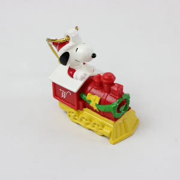 Lot of 4 Snoopy Peanuts Christmas Figurine Ornaments Holiday Decor