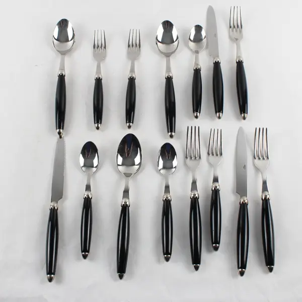 Lot of 3 Mikasa Country Living Ebony 5-Piece Place Settings 15 Pieces