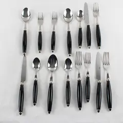 Lot of 3 Mikasa Country Living Ebony 5-Piece Place Settings 15 Pieces