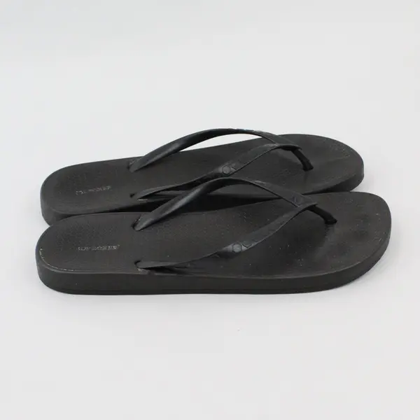 Joe Boxer Women's Dark Gray Flip Flop Sandals Size 7-8 Pre-Owned