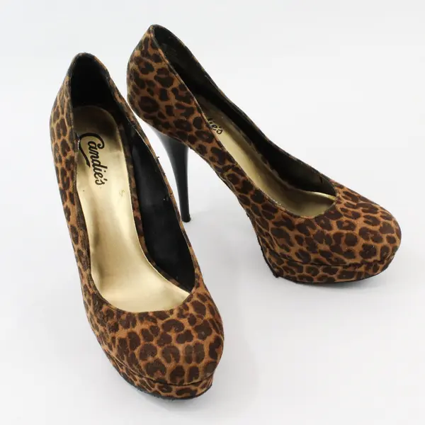 Candie's Leopard Print Closed-Toe Pumps Heels Women's Size 9.5M