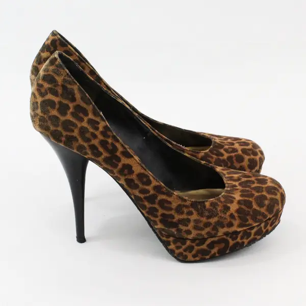 Candie's Leopard Print Closed-Toe Pumps Heels Women's Size 9.5M