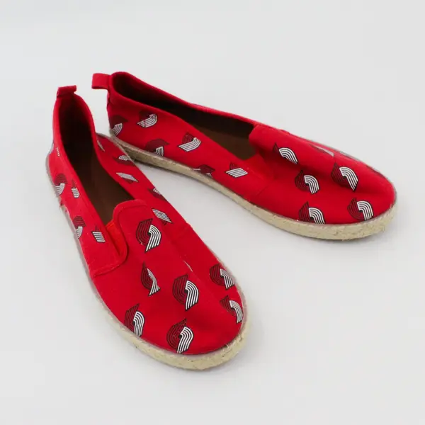 Portland Trail Blazers Women's Red Slip-On Shoes Size 7
