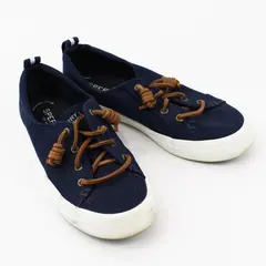 Sperry Crest Vibe STS98642 Women's Navy Linen Sneakers Size 6