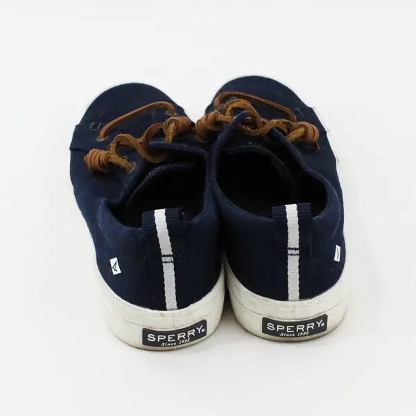 Sperry Crest Vibe STS98642 Women's Navy Linen Sneakers Size 6