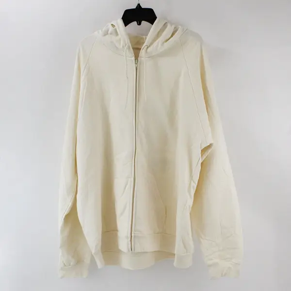 Royal Apparel Humble Spirit Women's Cream White Zip-Up Hoodie 2XL Cotton