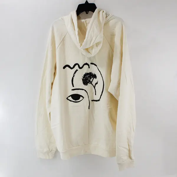 Royal Apparel Humble Spirit Women's Cream White Zip-Up Hoodie 2XL Cotton