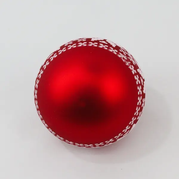 Matte Red 3.5" Glass Ornament White Glitter Nordic Snowflake & Sweater Design VG