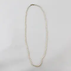 Vintage Monet Cream Faux Pearl Necklace Fish-Hook Style Clasp 14"