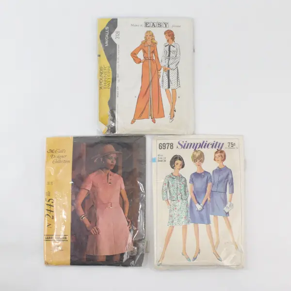 Lot of 3 Sewing Patterns McCall's/Simplicity 3126-14 N/2445-14/36 6978-14/34