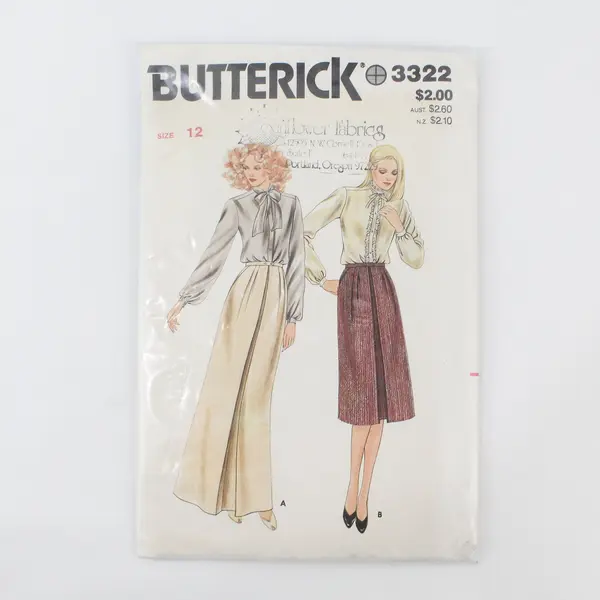 Lot of 4 Vintage Butterick Sewing Patterns, #3322, 4088, 6667 & 6096