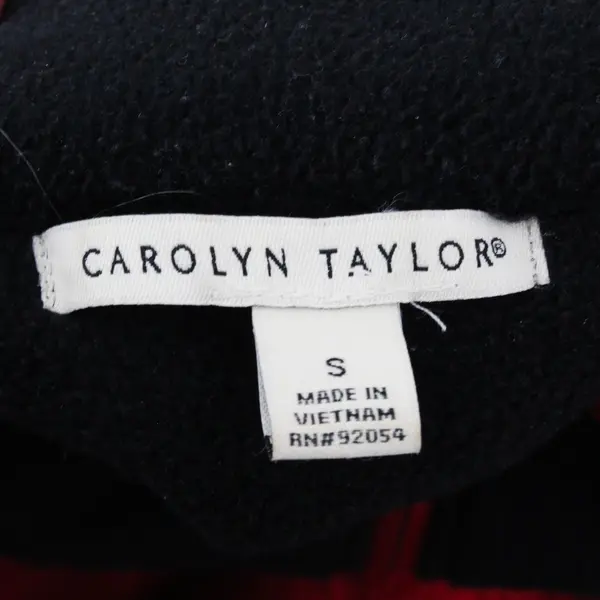 Carolyn Taylor Fleece Vest Womens Small Red Full Zip Pockets Mock Neck