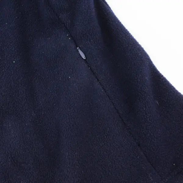 Carol Rose Full Zip Fleece Vest Navy Two Zippered Pockets Womens Size PL