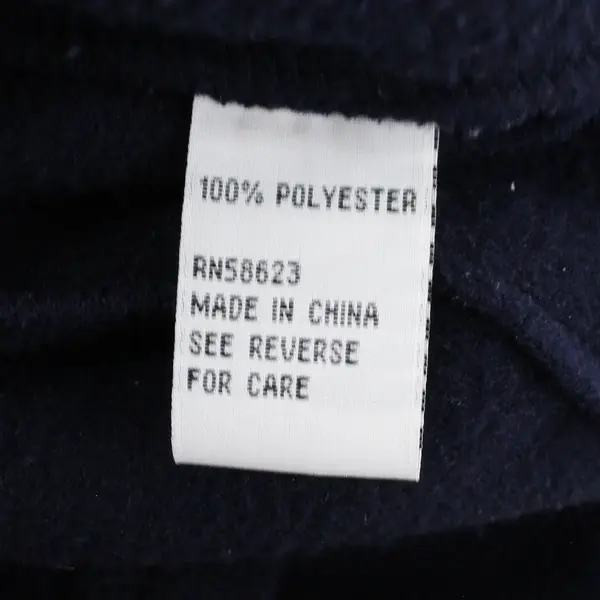 Carol Rose Full Zip Fleece Vest Navy Two Zippered Pockets Womens Size PL