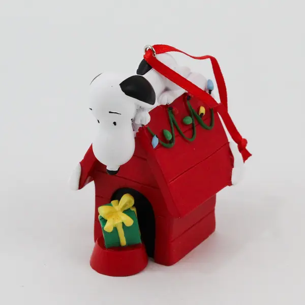 2024 Hallmark Peanuts Snoopy Lying on Red Doghouse Resin Ornament 2.75"