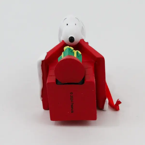 2024 Hallmark Peanuts Snoopy Lying on Red Doghouse Resin Ornament 2.75"