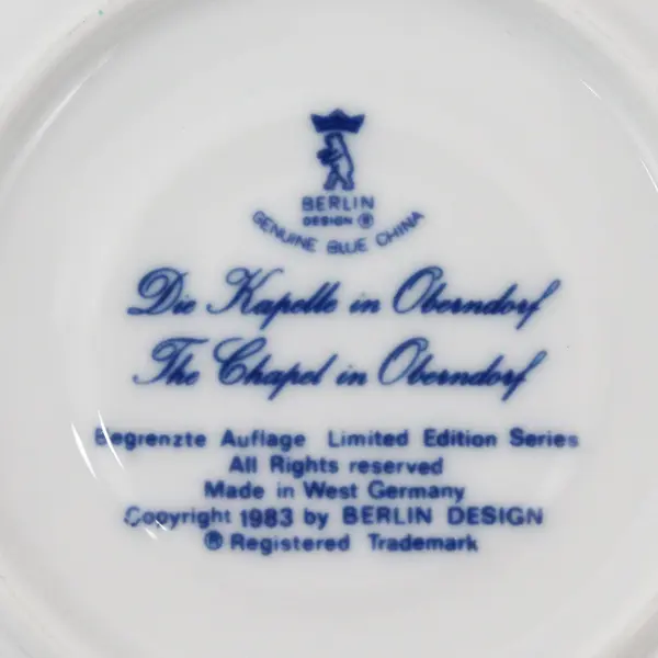 Vintage Berlin Design Bone China Collectible Saucer, 1983 Limited Edition 