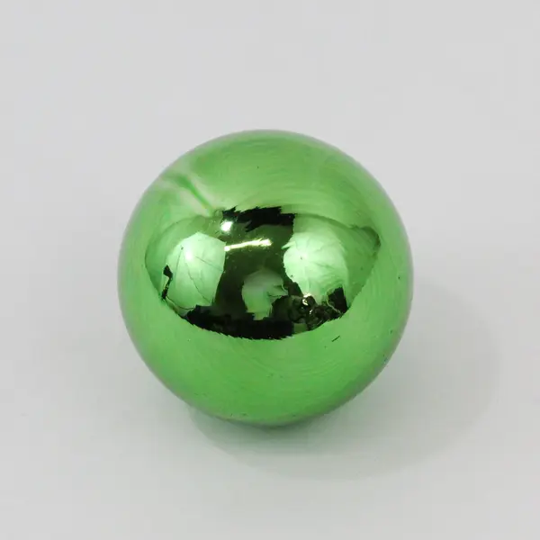 Vintage Green Shiny Glass Ball Christmas Ornament 2 in Used