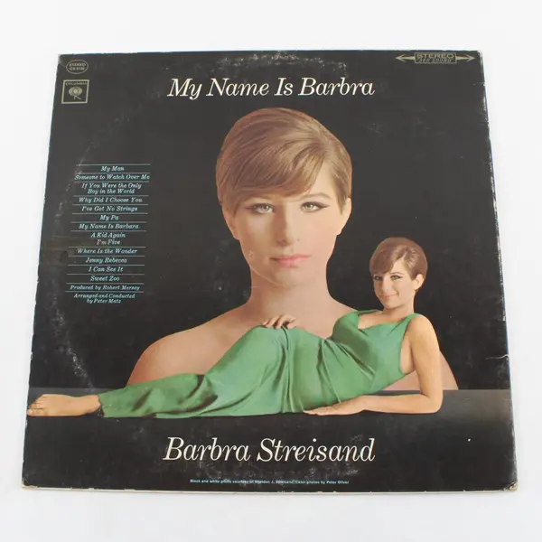 Barbra Streisand My Name Is Barbra Vinyl LP 1965 CS 9136