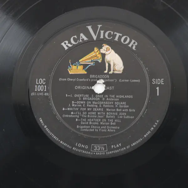 Brigadoon Cheryl Crawford Original Cast RCA Victor LOC-1001 Vinyl LP