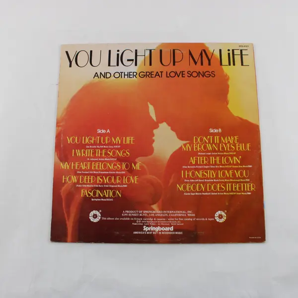 Debby Boone You Light Up My Life & Other Great Love Songs Vinyl LP SPB-4101